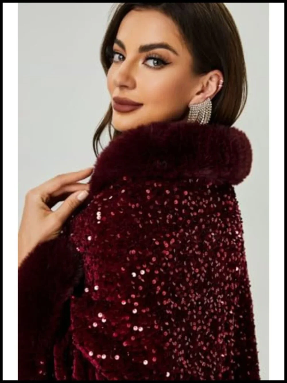 Faux Fur Wrap Shawl Stole for Wedding Prom Evening Party Evening Outwear Coat